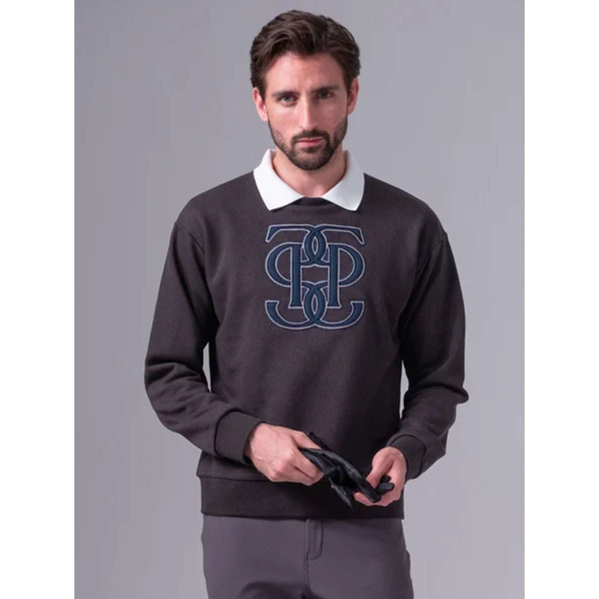 PS of Sweden Sweatshirt Carl Monogram Men DarkGrey