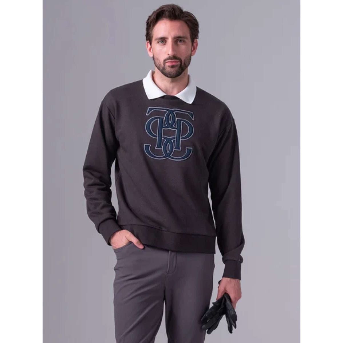 PS of Sweden Sweatshirt Carl Monogram Men DarkGrey