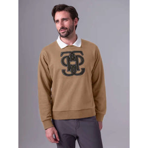 PS of Sweden Sweatshirt Carl Monogram Men Camel