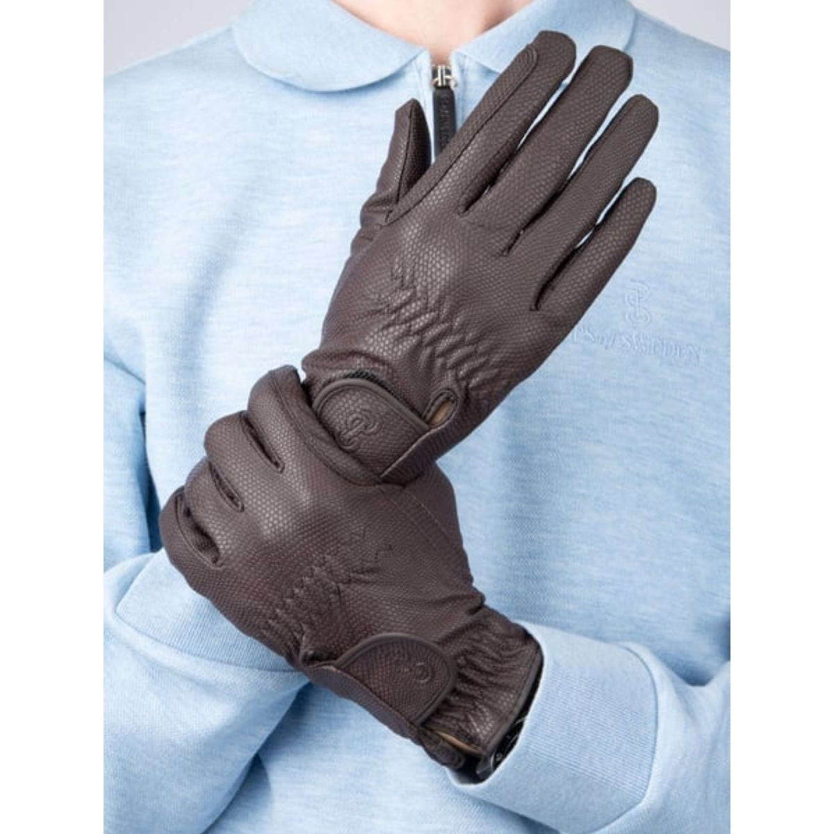 PS of Sweden Riding Gloves Grip Men Coffee-Brown