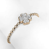 Ponytail&Co Bracalet Clover with CZ Stones Rose Gold