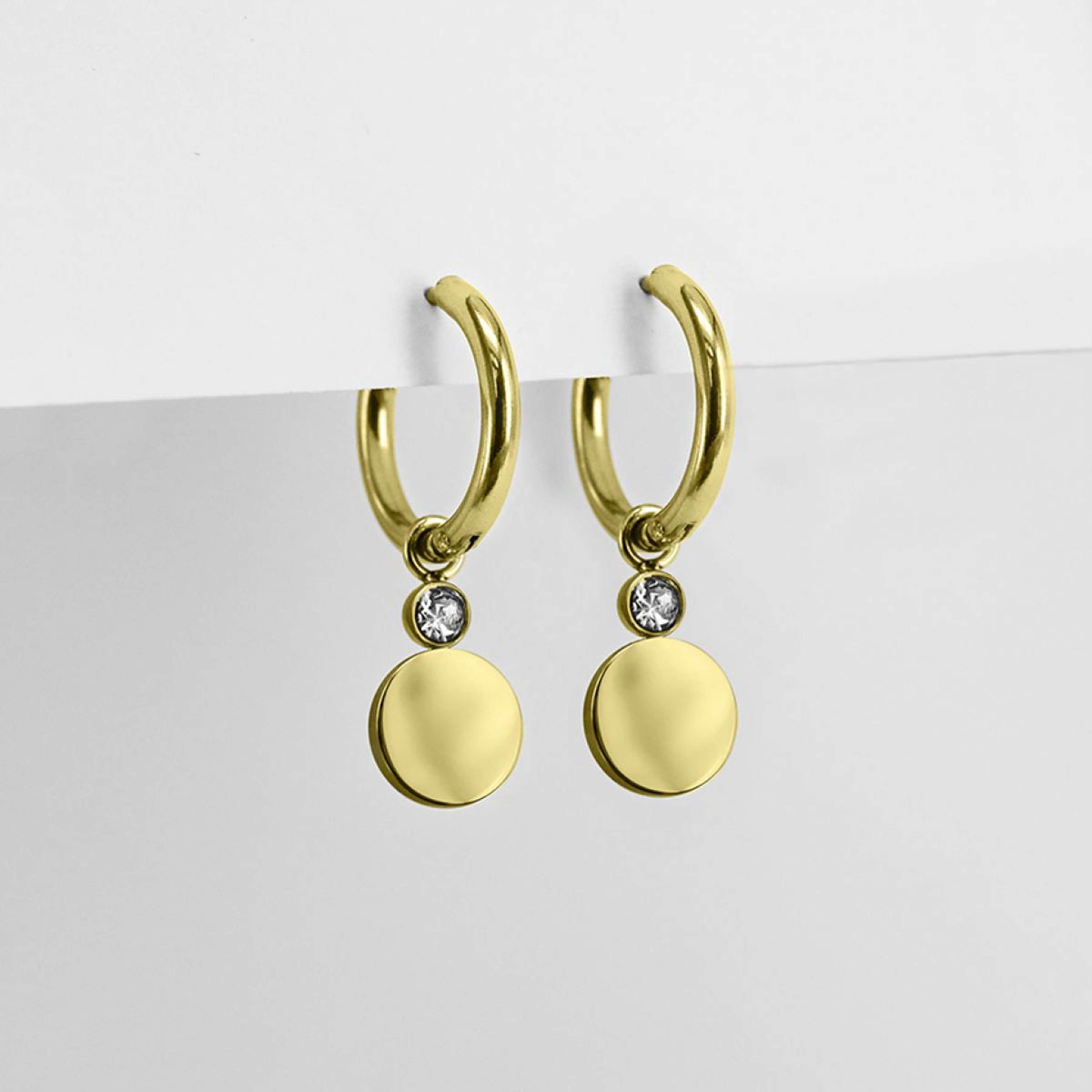 Ponytail&Co Earrings with Coin Pendant Gold