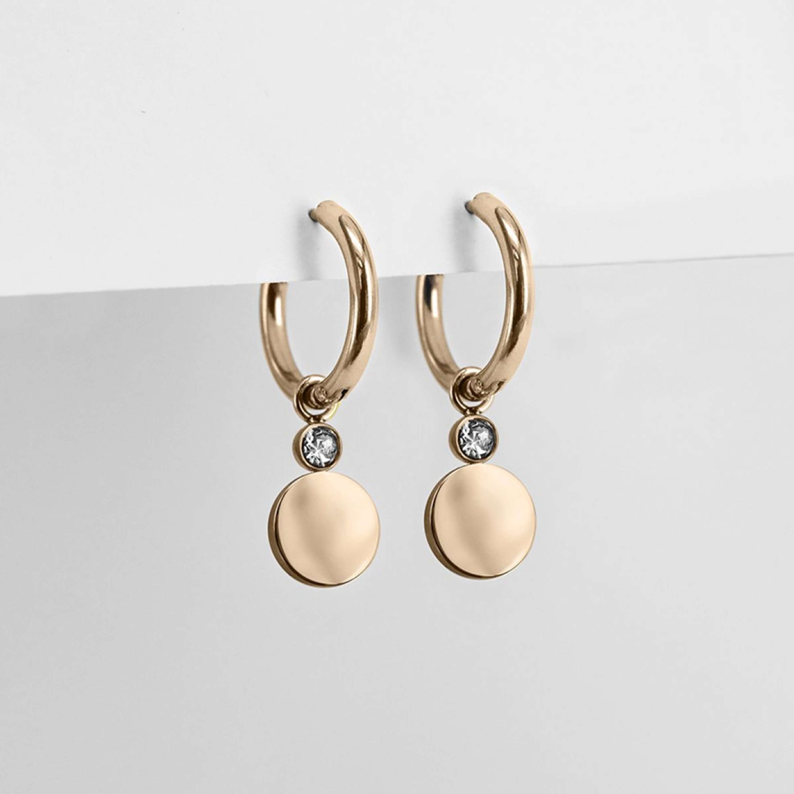 Ponytail&Co Earrings with Coin Pendant Rosegold Rose Gold