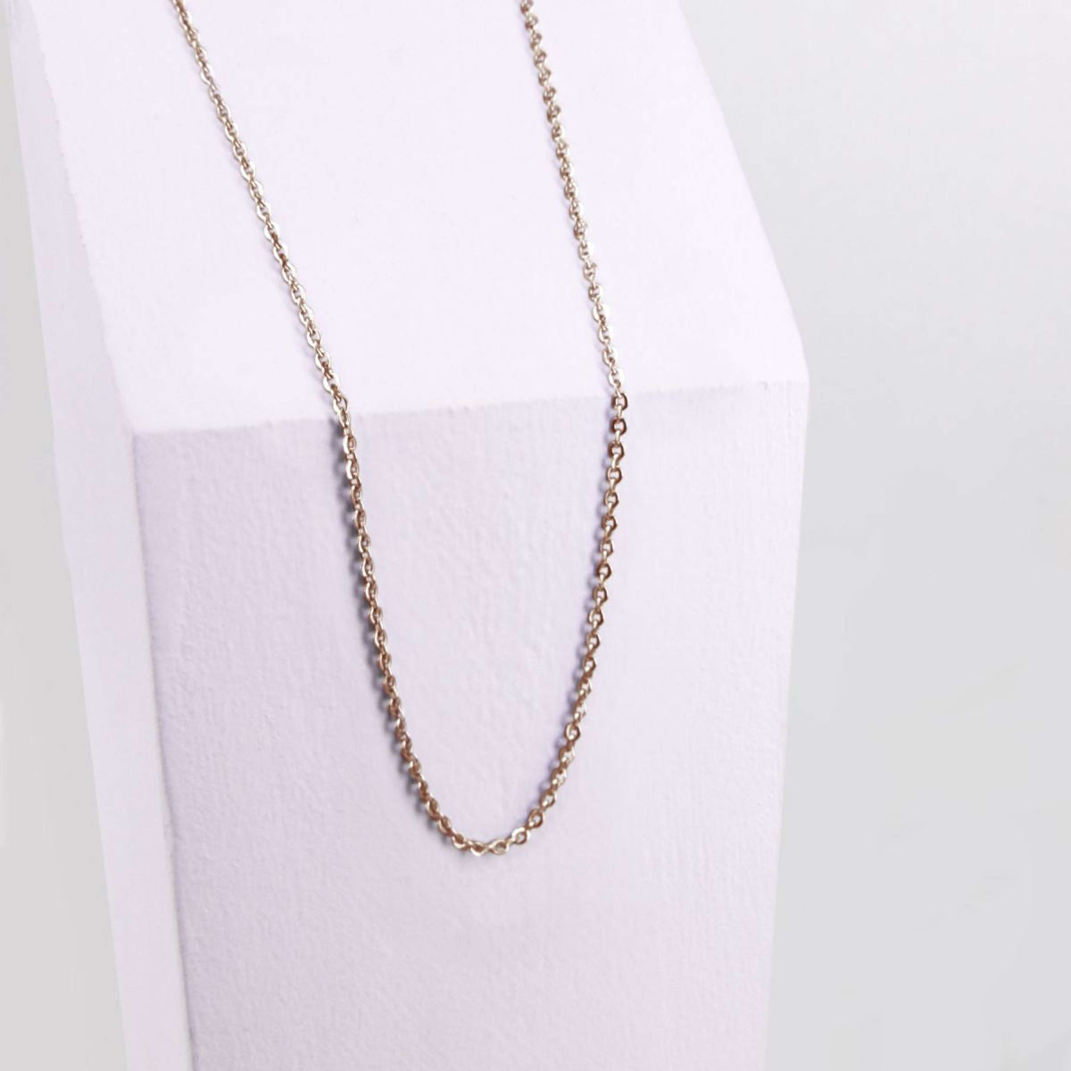 Ponytail&Co Necklace with flat ovel Chains Rosegold 32+6cm Rose Gold