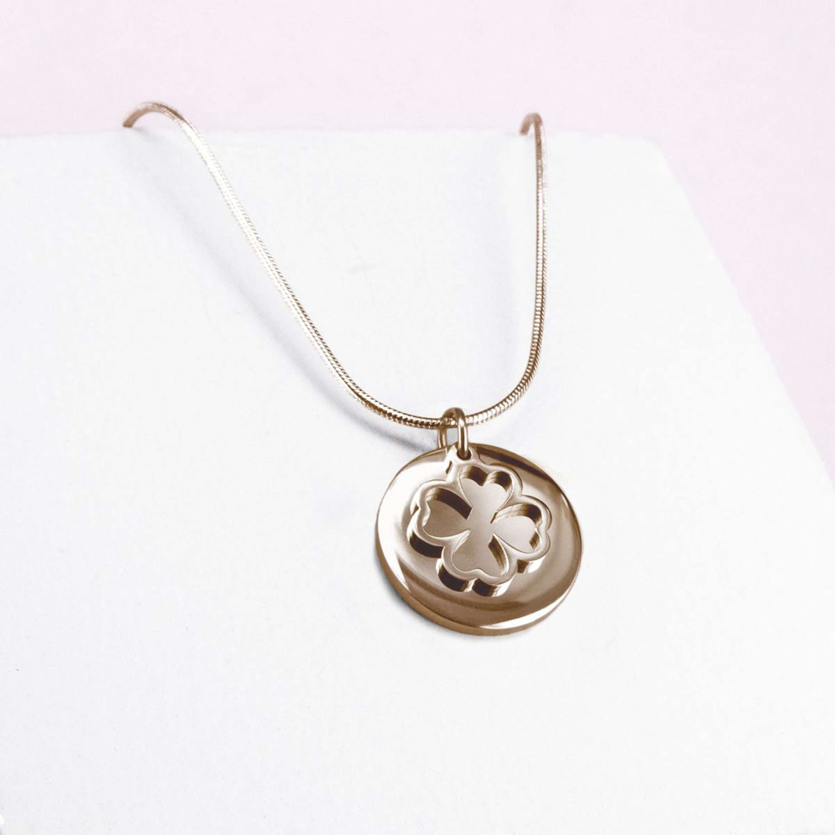 Ponytail&Co Pendant Charm & Clover Rose Gold