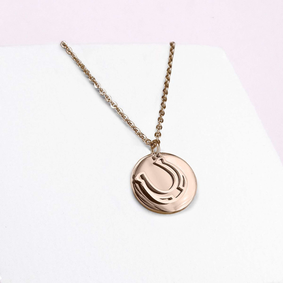 Ponytail&Co Pendant Charm & Horseshoe Rose Gold