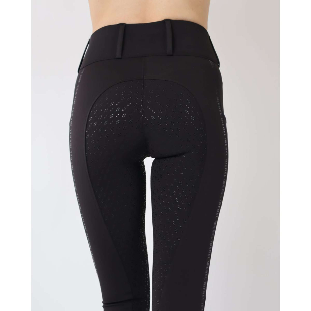 Rebel Pull On Riding Legging Tone in Tone Full grip Black