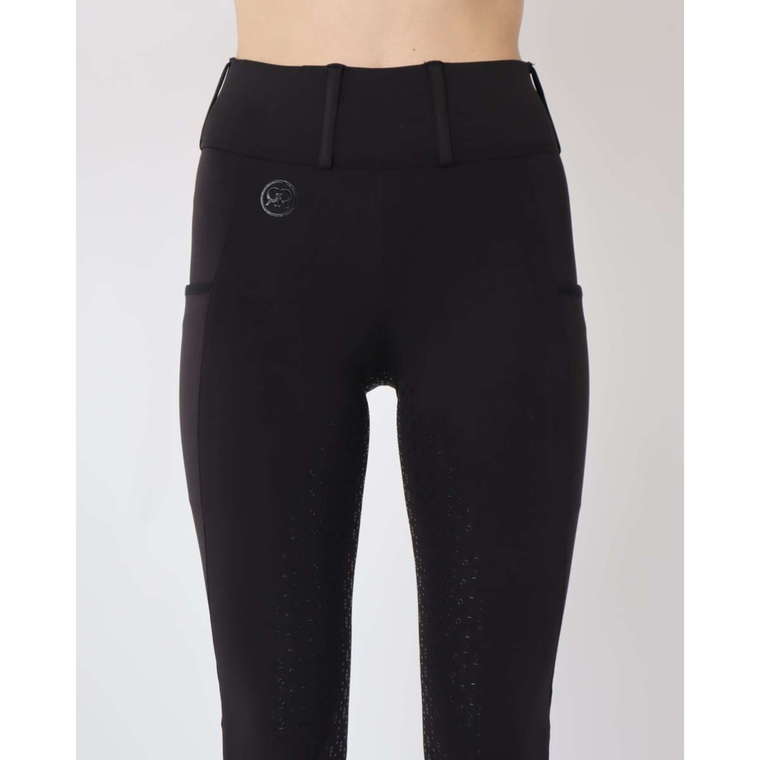 Rebel Pull On Riding Legging Tone in Tone Full grip Black