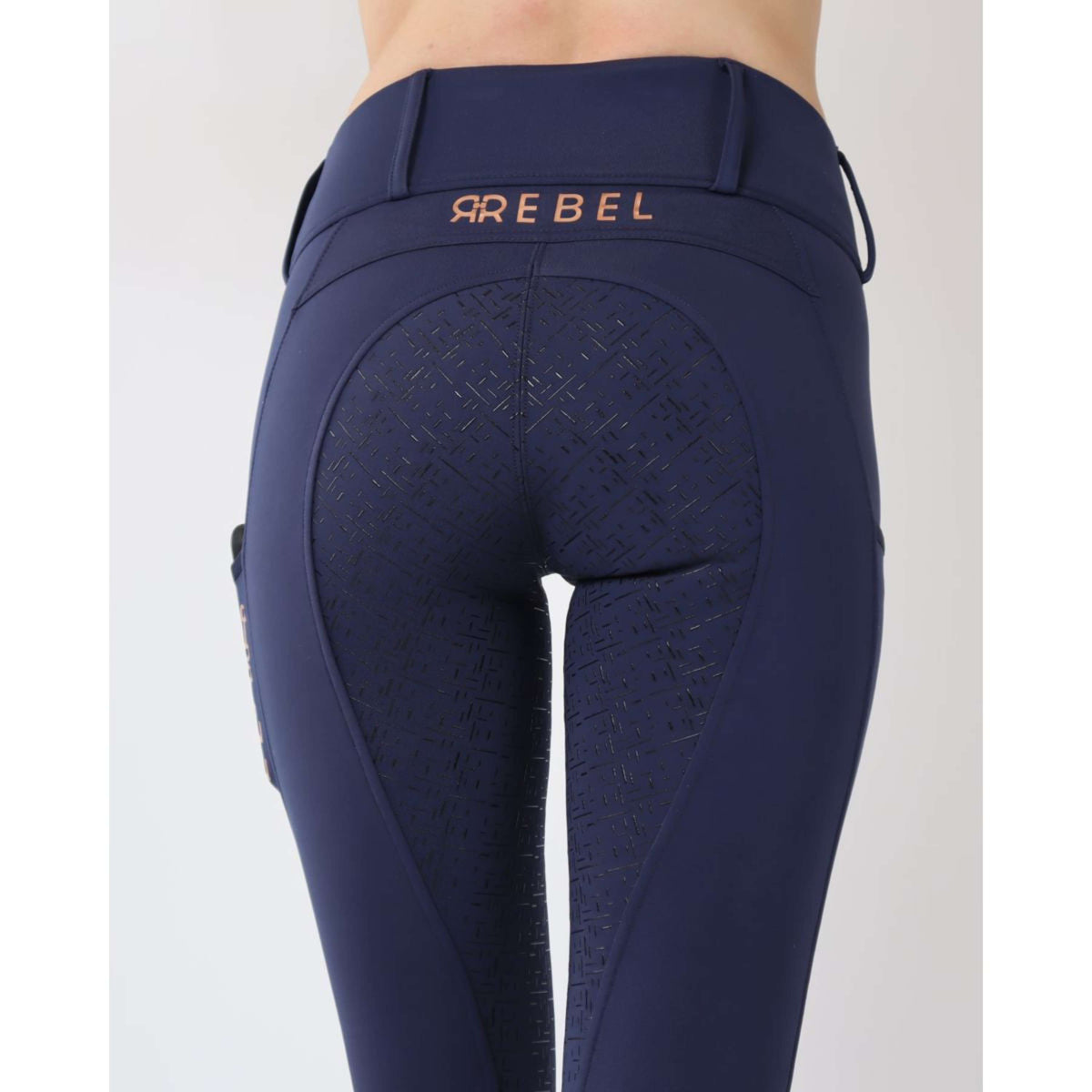 Rebel Pull On Riding Legging Bid-Chain Full grip Navy