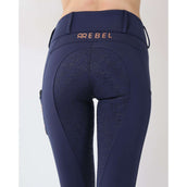 Rebel Pull On Riding Legging Bid-Chain Full grip Navy