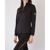 Rebel Long Sleeve Shirt Bid-Chain Rose Gold Logo Black