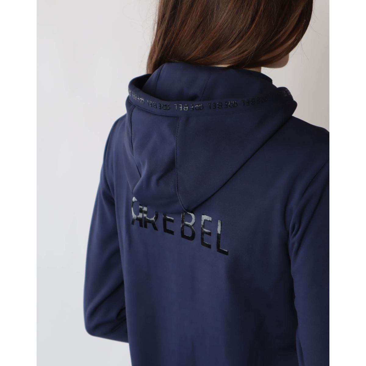 Rebel Zip-Hoodie Tone in Tone Navy