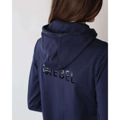 Rebel Zip-Hoodie Tone in Tone Navy