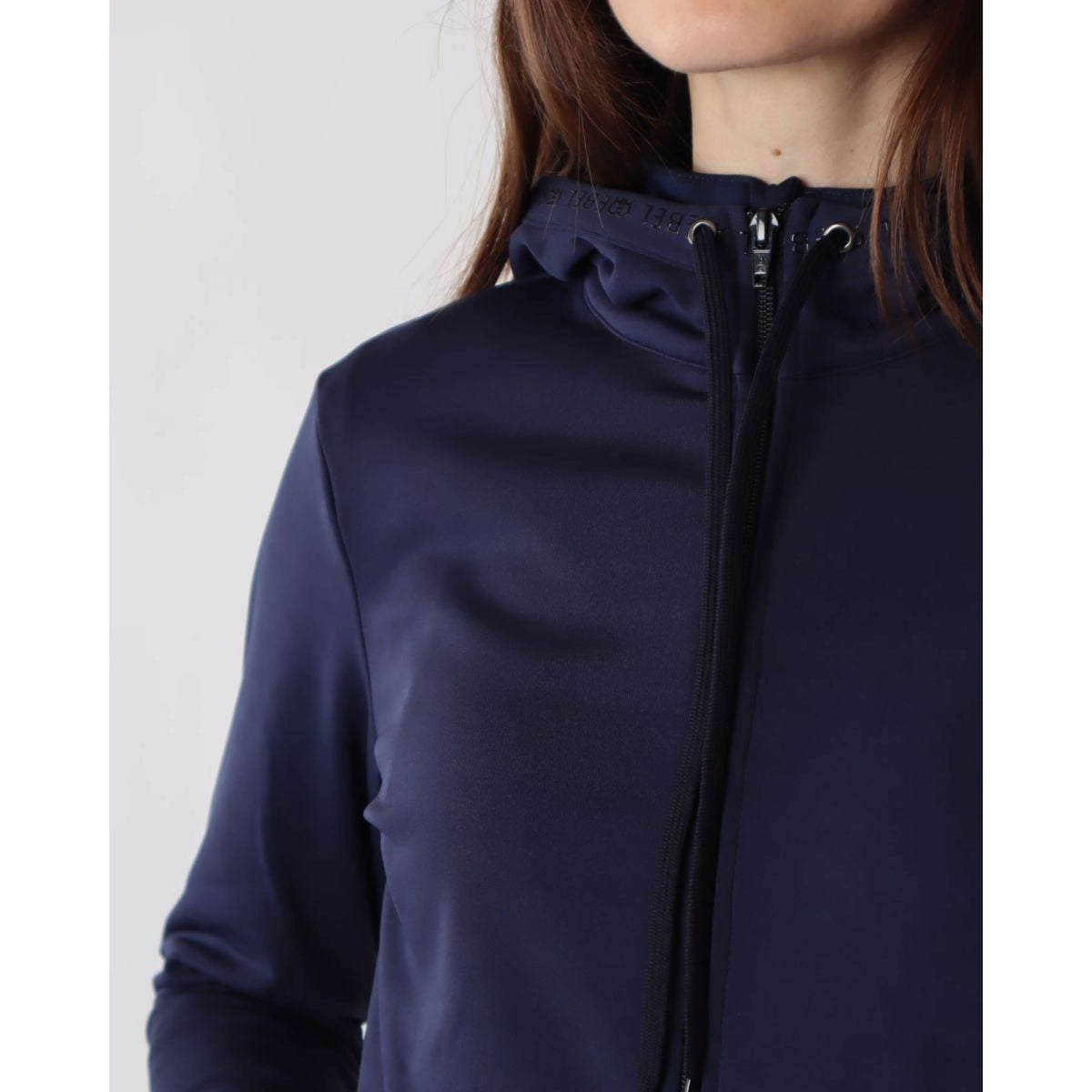 Rebel Zip-Hoodie Tone in Tone Navy