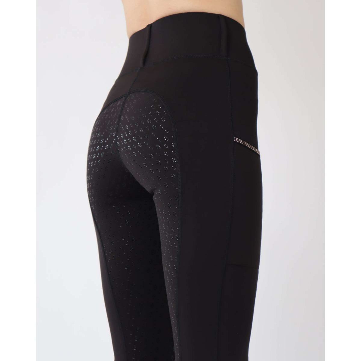 Rebel Pull On Riding Legging Crystal Full grip Black