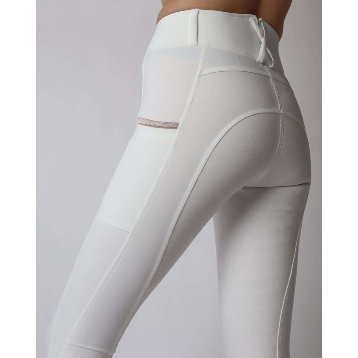 Rebel Breeches Tone in Tone Full grip White