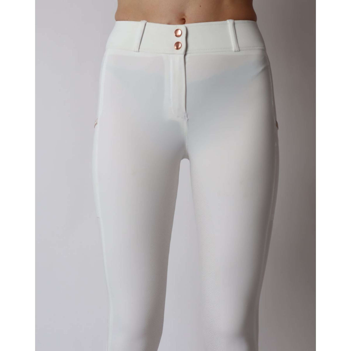 Rebel Breeches Tone in Tone Full grip White