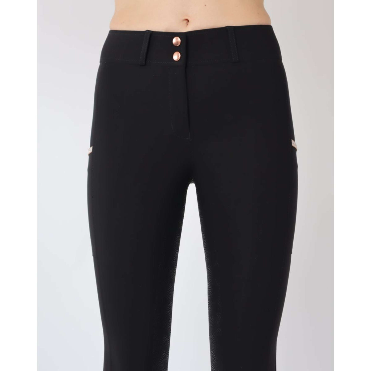 Rebel Breeches Tone in Tone Full grip Black