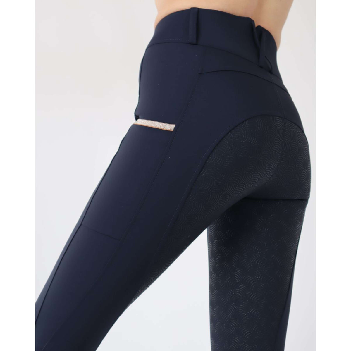 Rebel Breeches Tone in Tone Full grip Navy