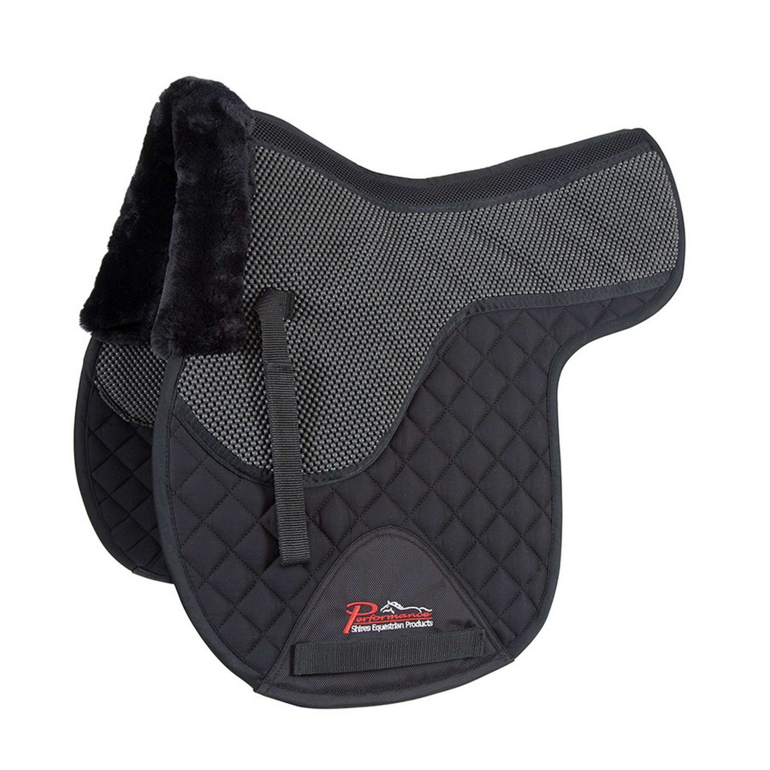 Performance by Shires Saddlepad Numnah Sort Grip Saddle Shaped Black