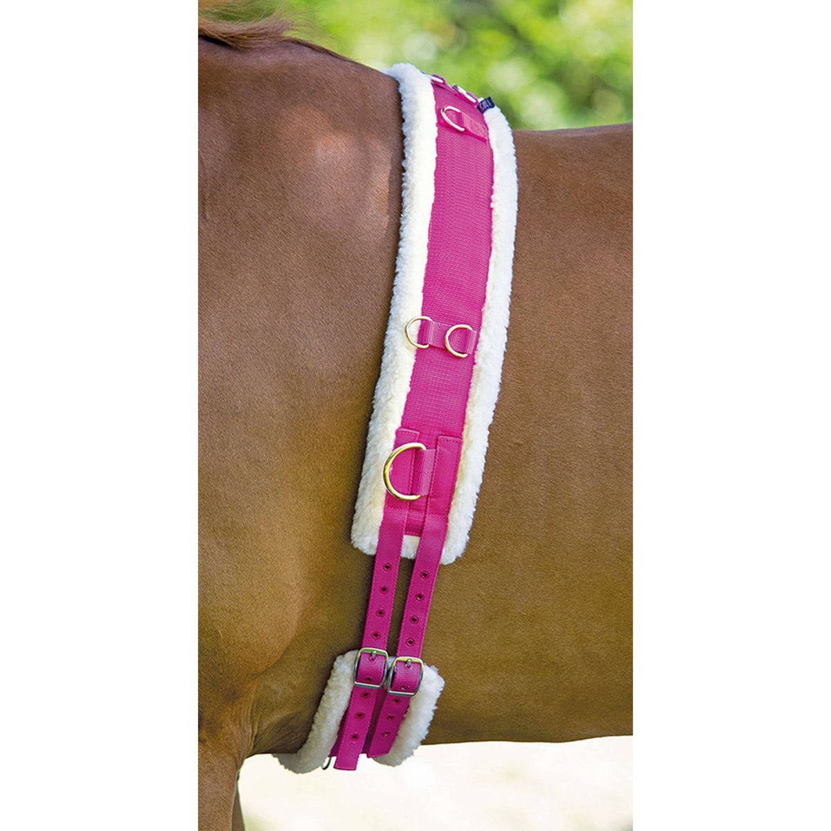 Shires Nylon Roller with Fleece Padding Raspberry