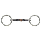 Shires Sweet Iron Copper Roller Snaffle Black Sweet Iron