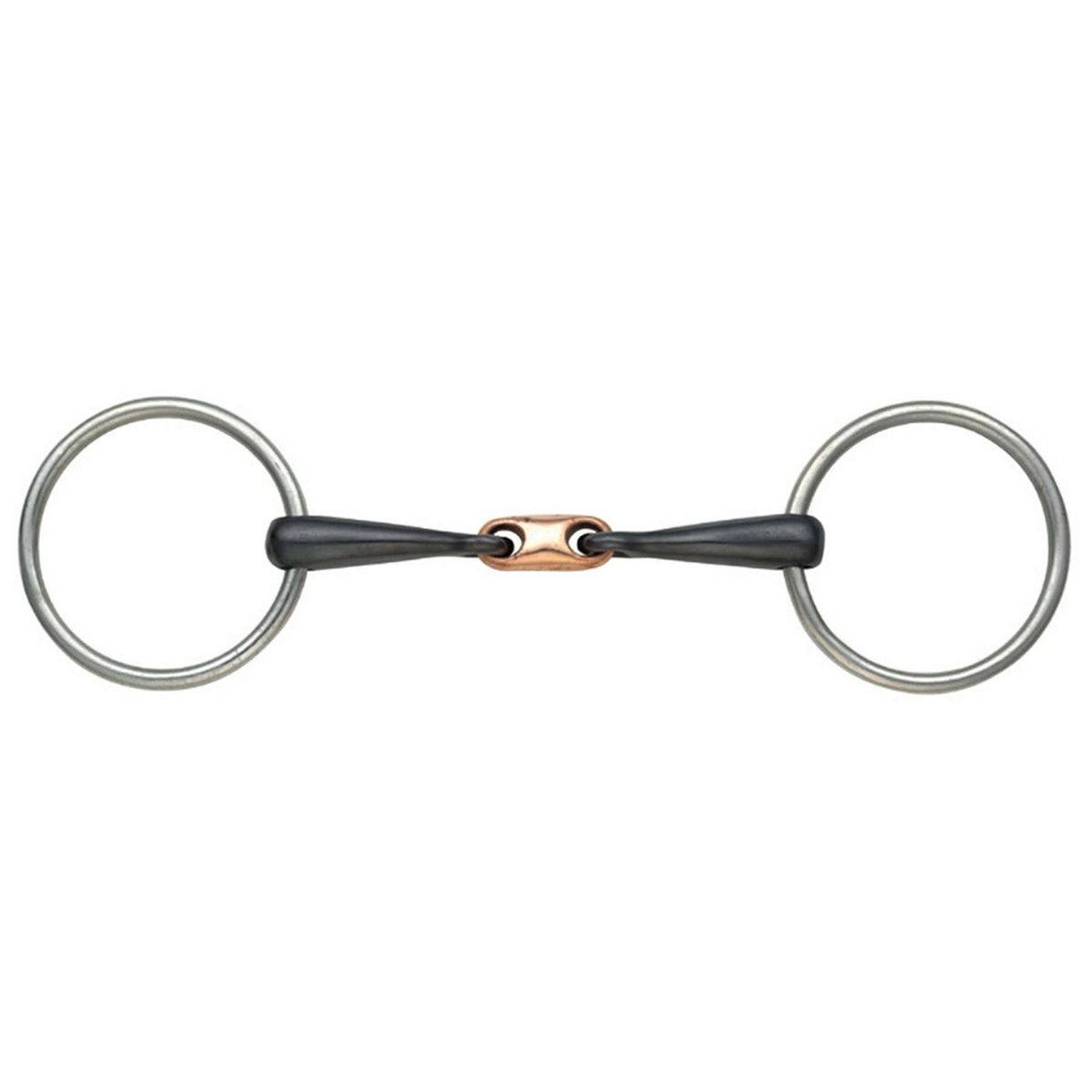 Shires Snaffle Copper Lozenge Sweet Iron Black Sweet Iron