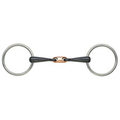 Shires Snaffle Copper Lozenge Sweet Iron Black Sweet Iron