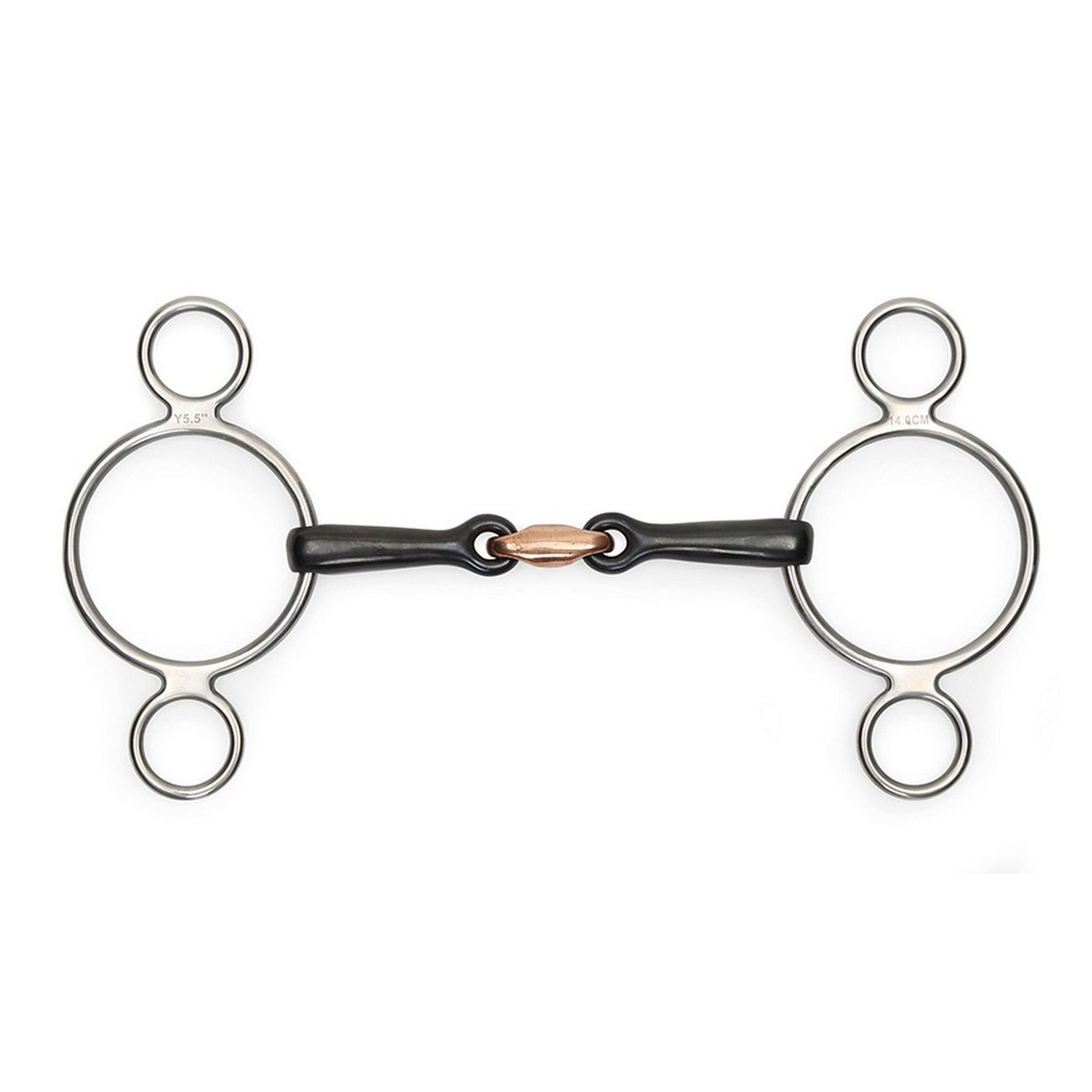 Shires Two Ring Sweet Iron Gag Black Sweet Iron