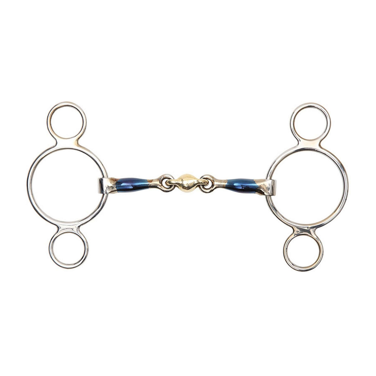 Shires Sweet Iron Two Ring Gag with Loz Blue Sweet Iron