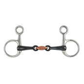 Shires Hanging Cheek Snaffle Sweet Iron Black Sweet Iron