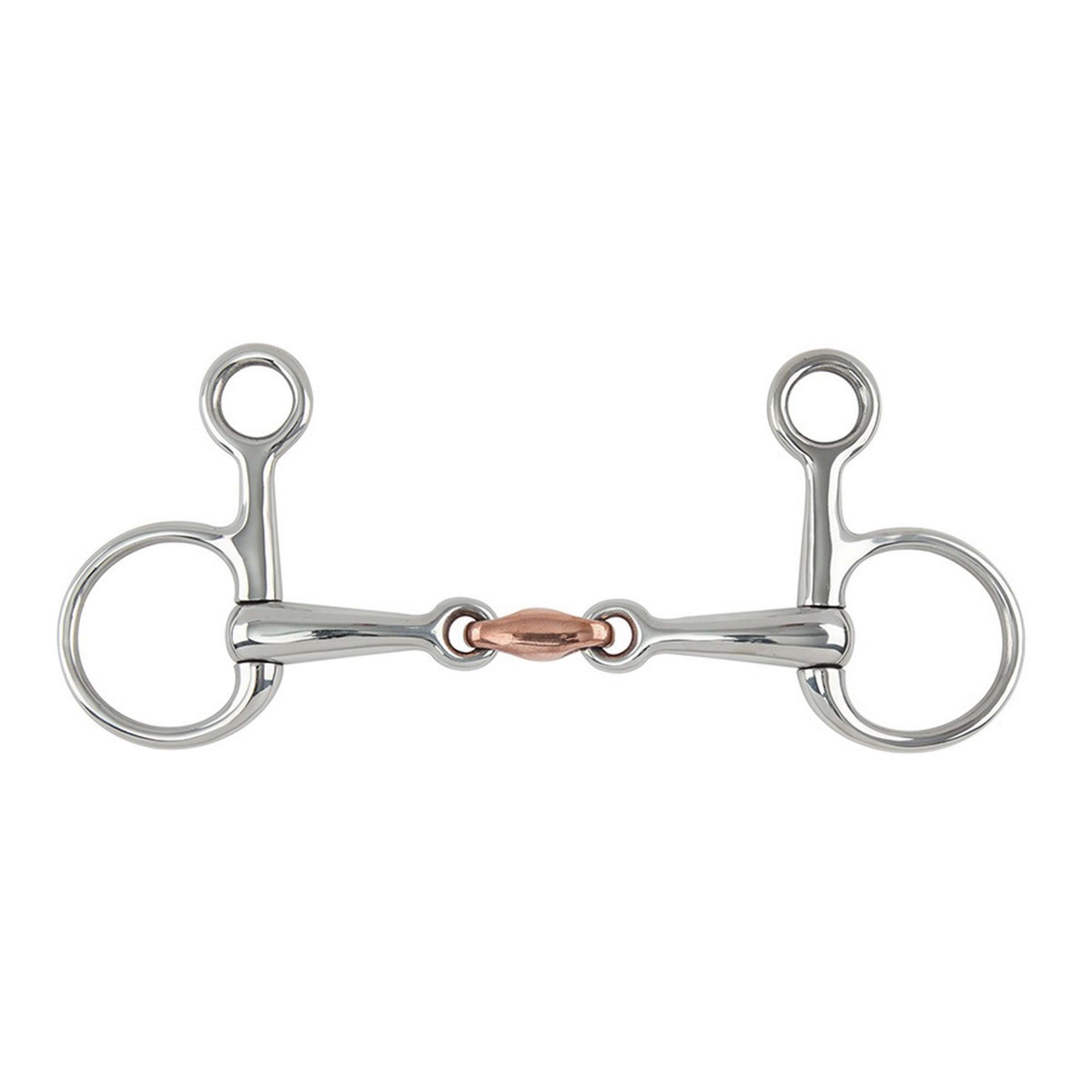 Shires Hanging Cheek Snaffle Copper Lozenge RVS Shires Hanging Cheek Snaffle Copper Lozenge RVS