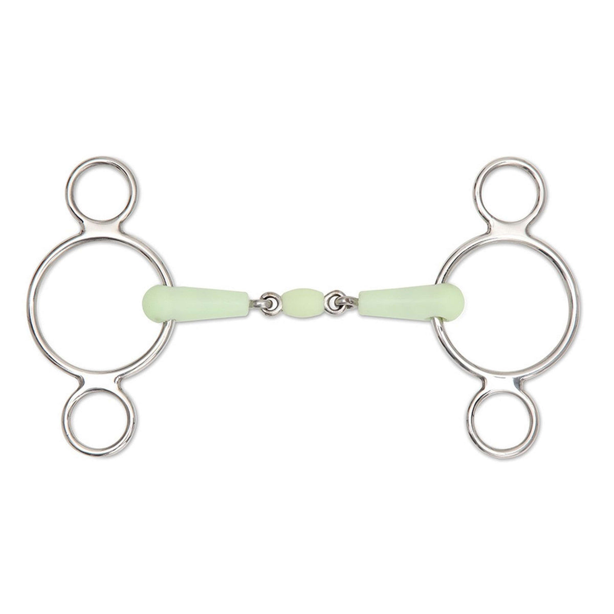 Shires Peanut Two Ring Gag Equikind Pale Green