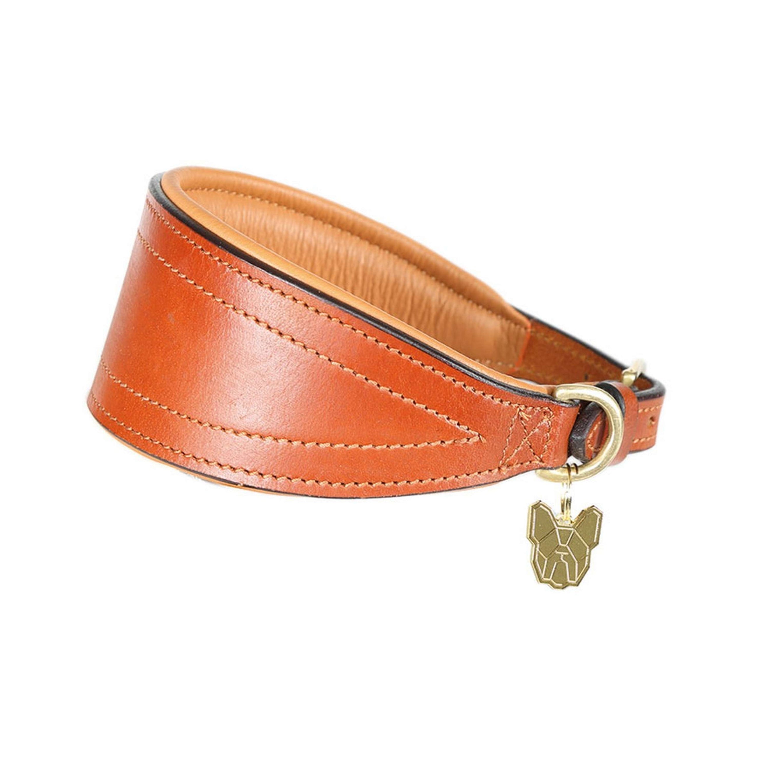 Digby & Fox Collar Greyhound Padded Tan