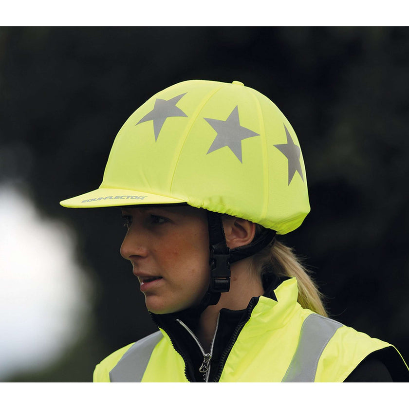 Equi-Flector Helmet Cover Team Yellow