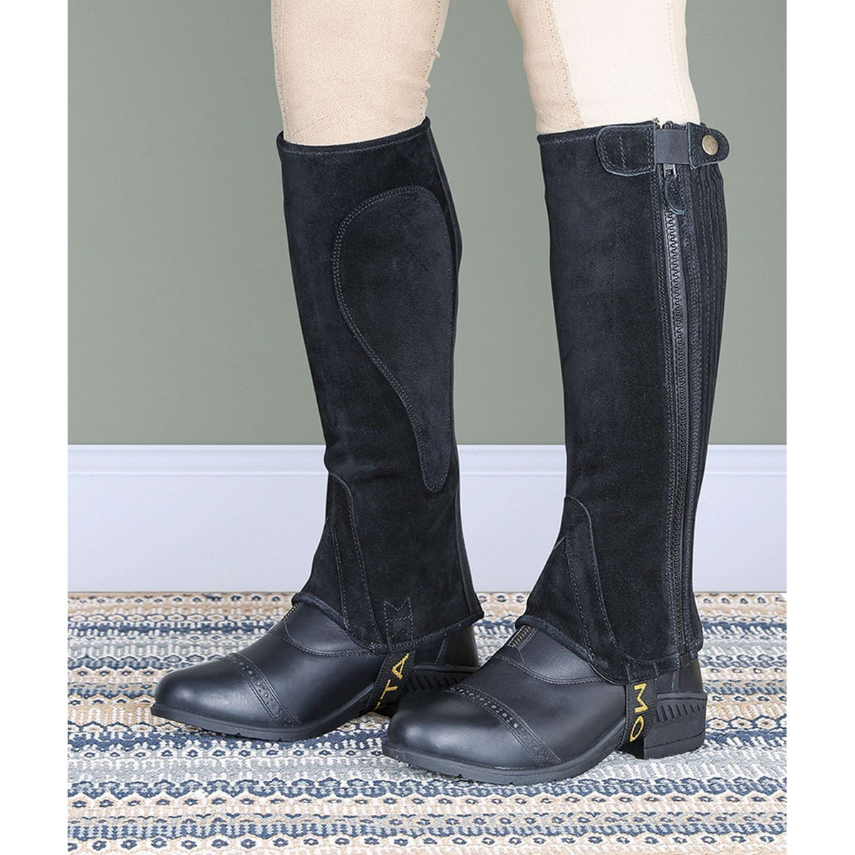 Moretta Short Chaps Suede Black