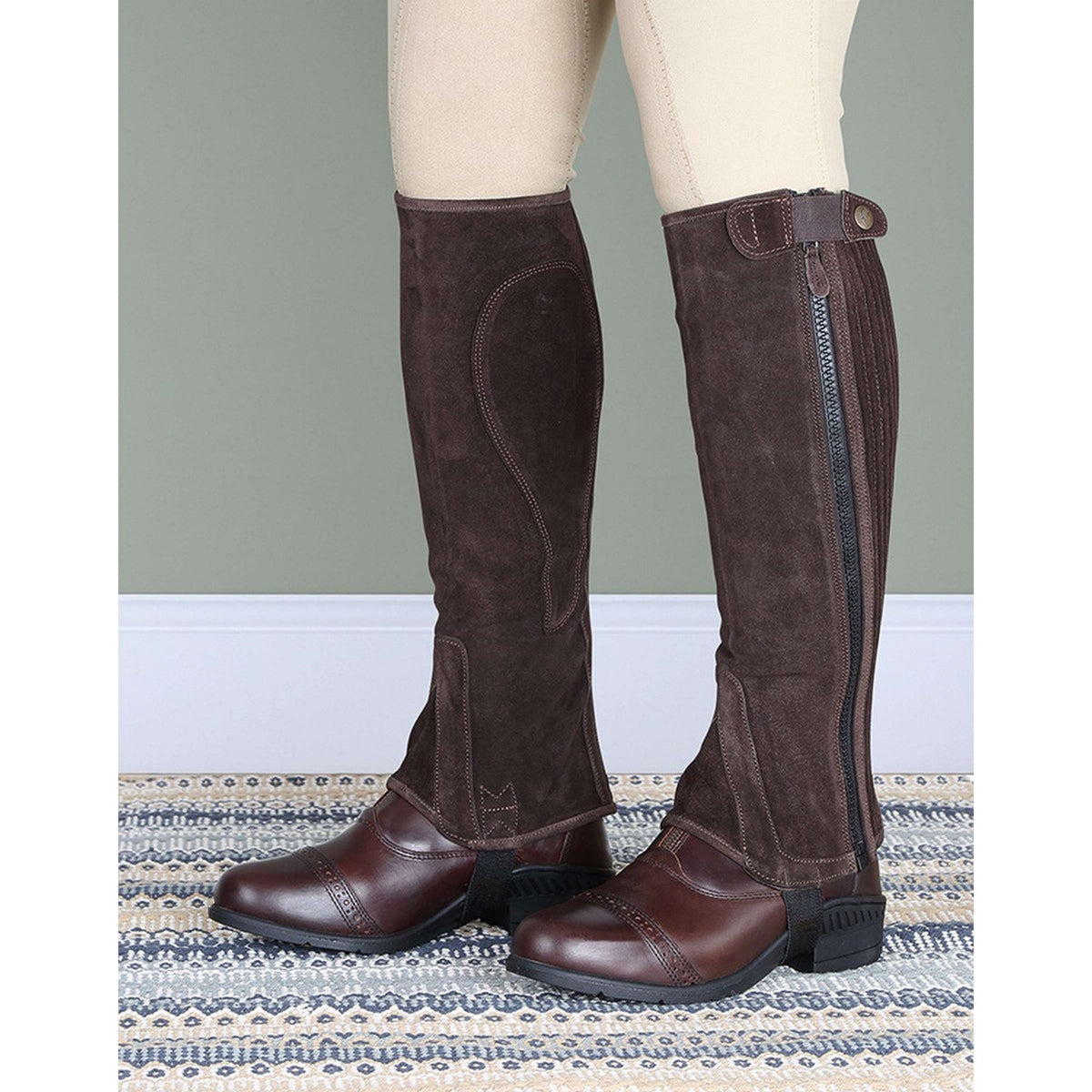 Moretta Short Chaps Suede Brown