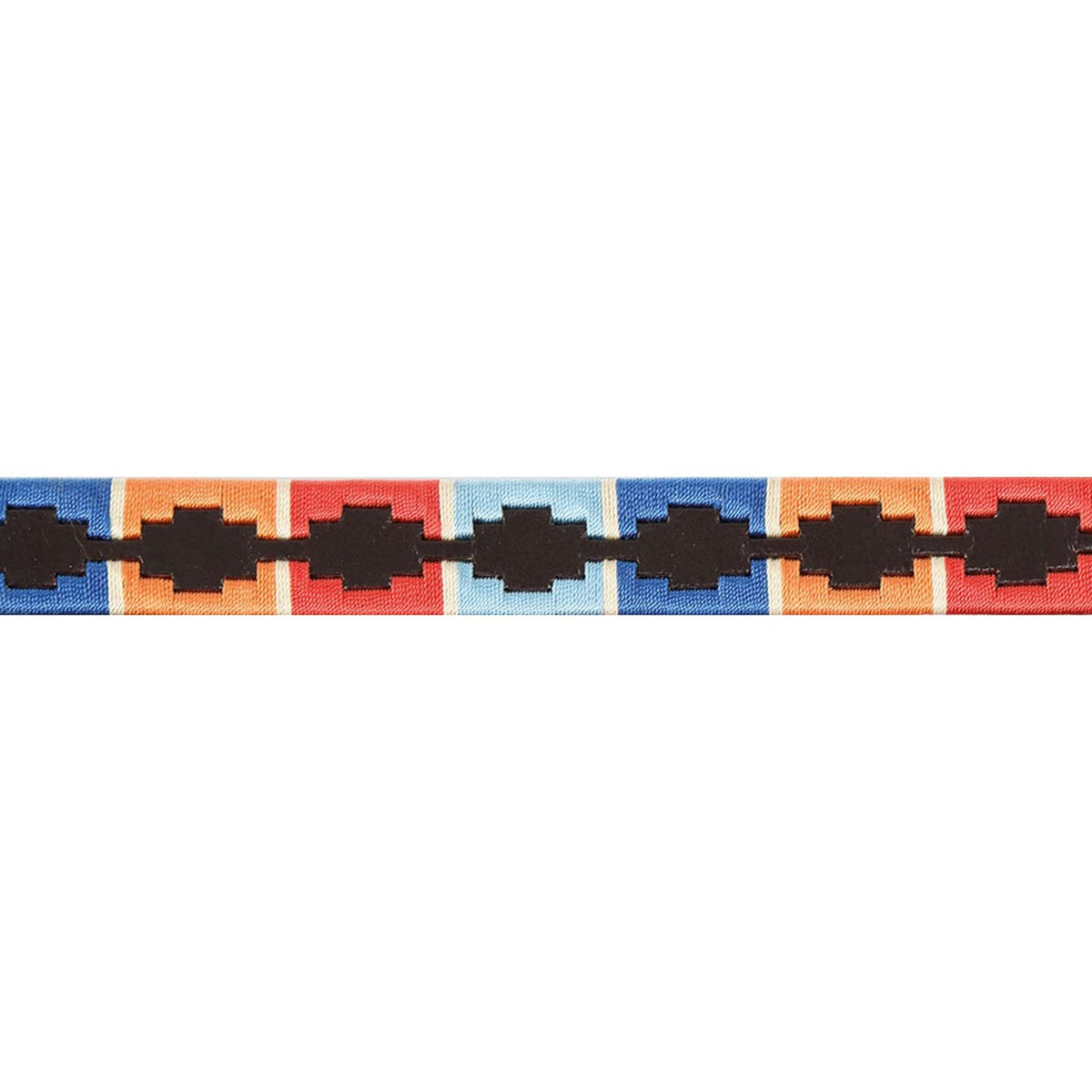 Aubrion Belt Skinny Polo Turquise/Red/Orange/Blue