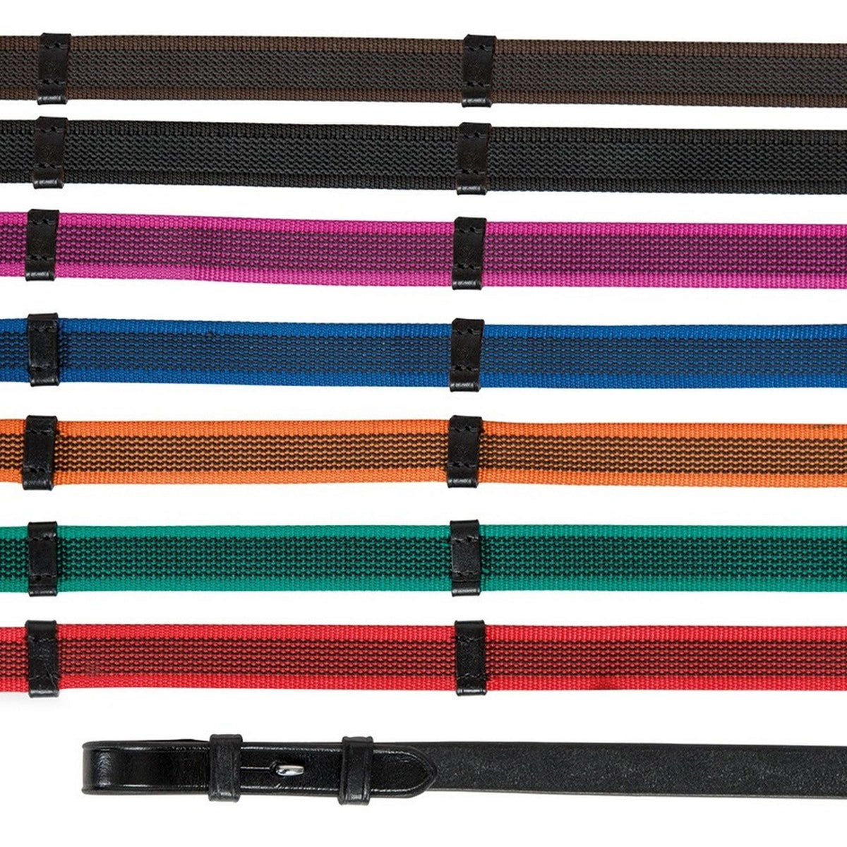 Aviemore by Shires Reins Rubber Grip Havana