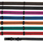 Aviemore by Shires Reins Rubber Grip Black-Orange