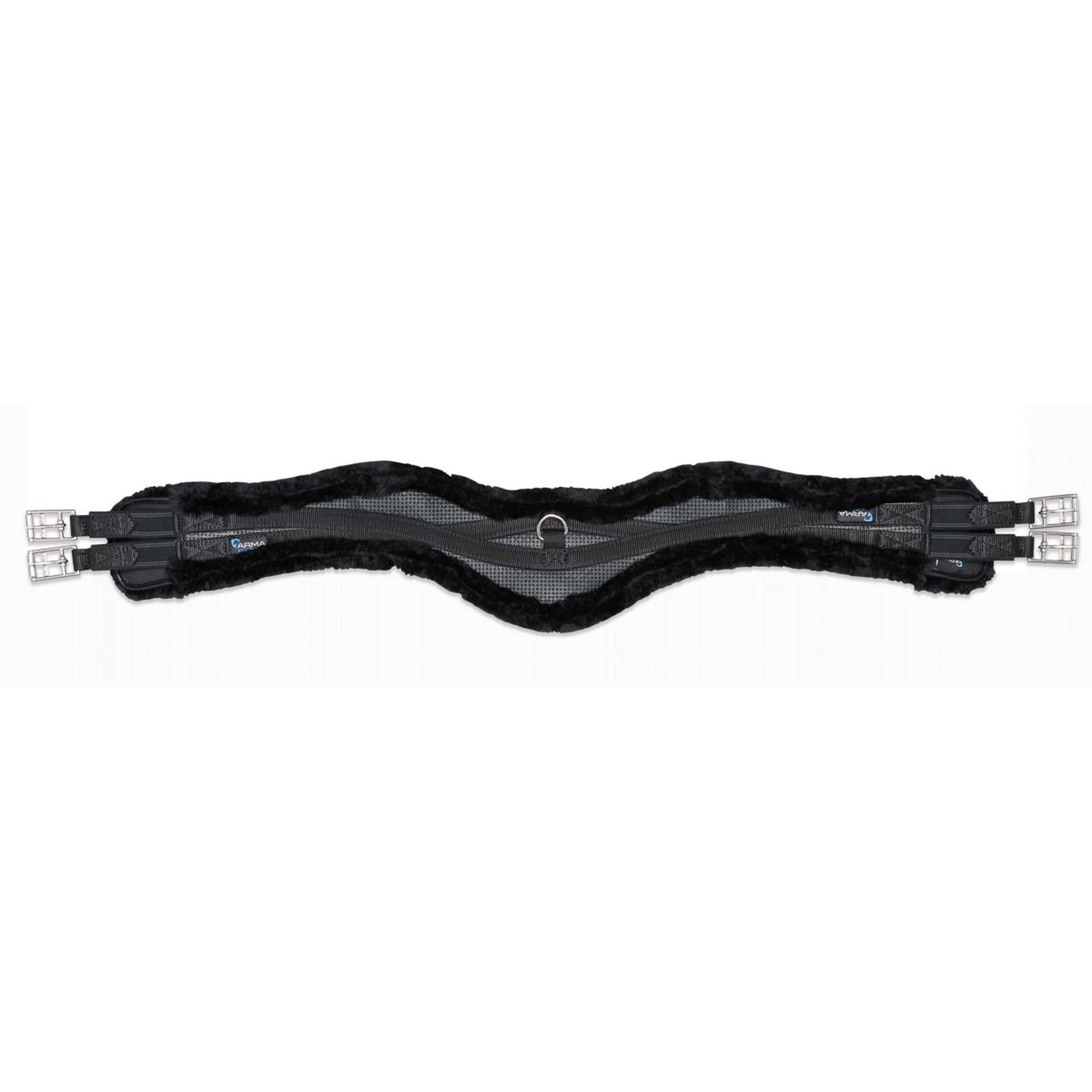 Arma by Shires Girth SupaFleece Anatomic with Elastic Black