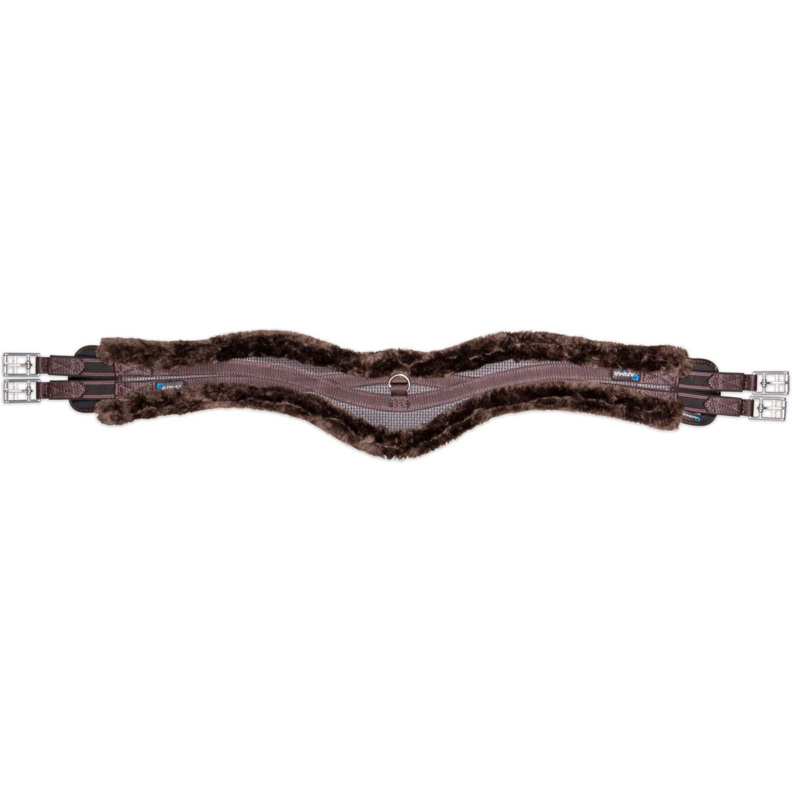 Arma by Shires Girth SupaFleece Anatomic with Elastic Brown