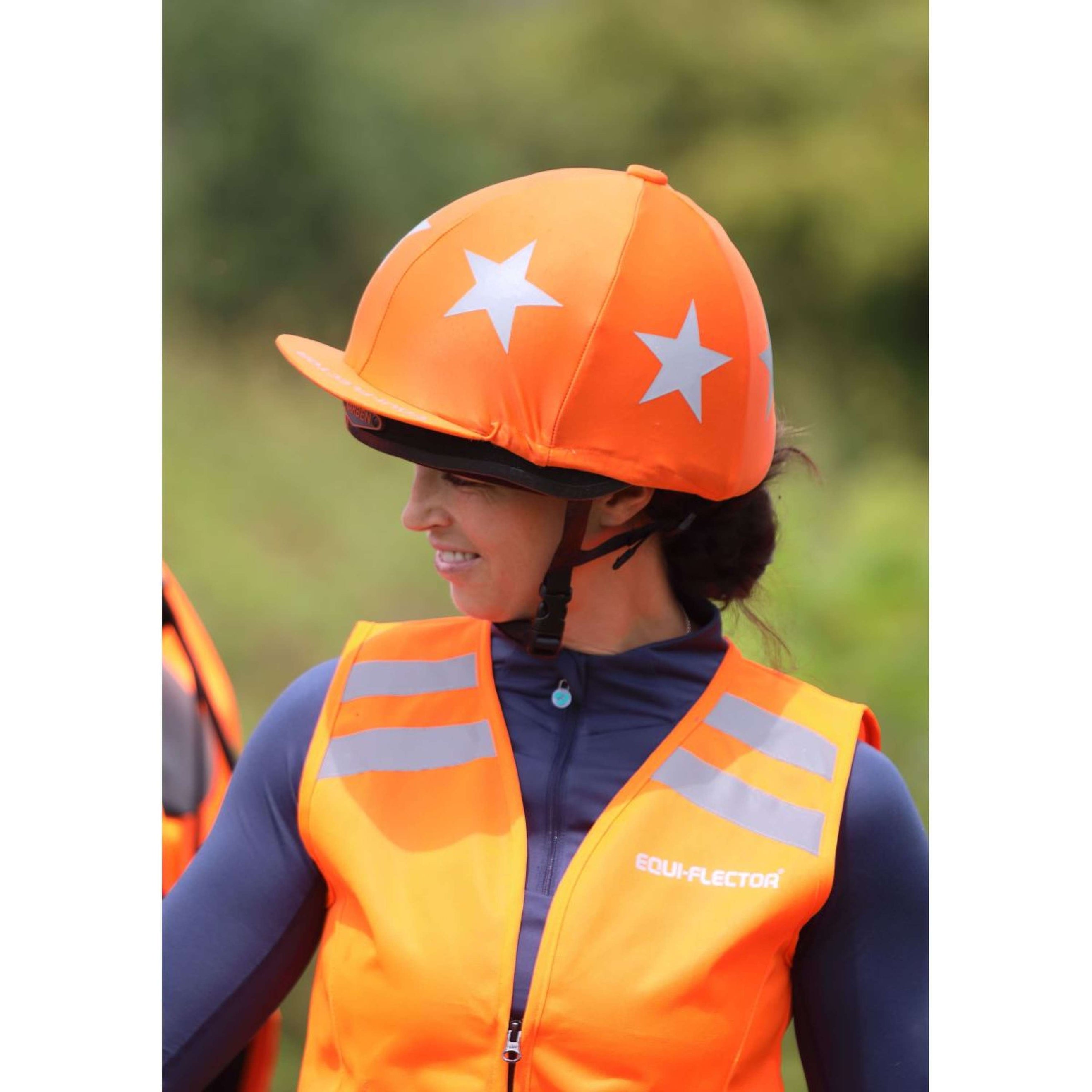 Equi-Flector Helmet Cover Team Orange