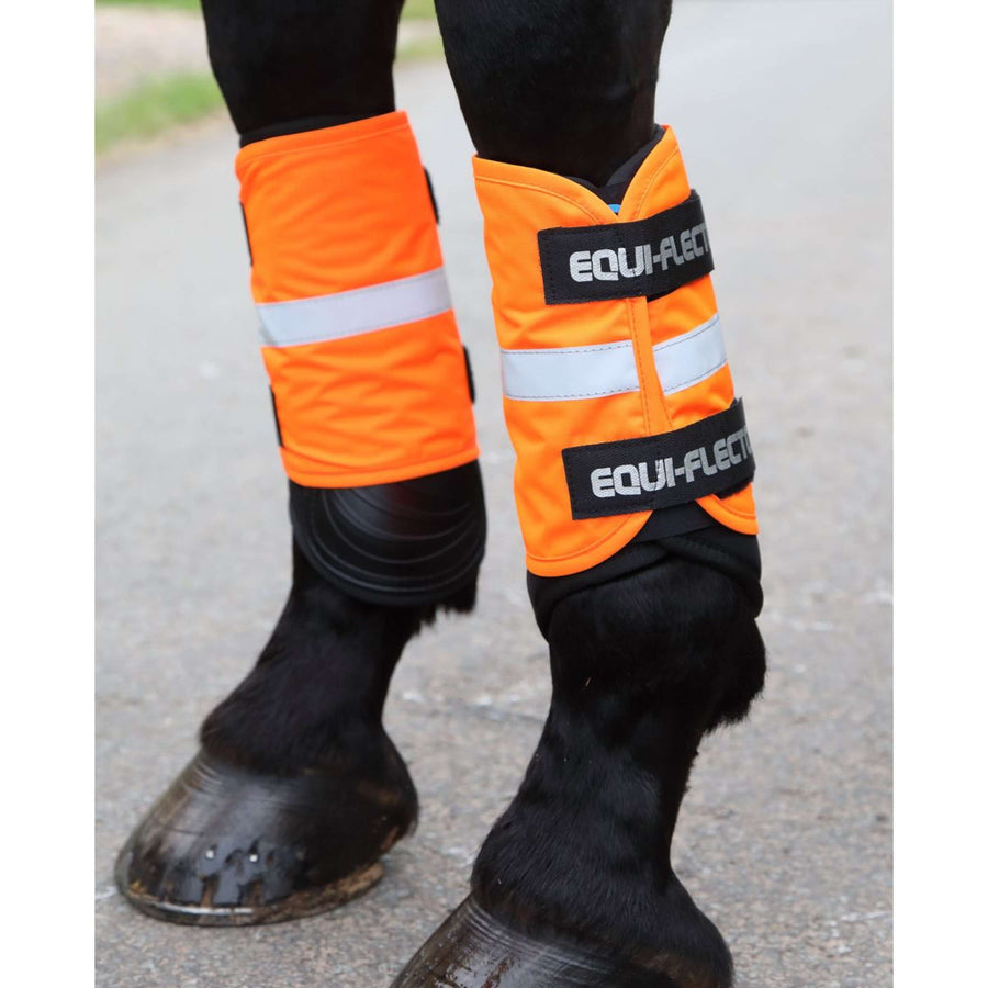 Equi-Flector by Shires Leg Band Reflective Orange