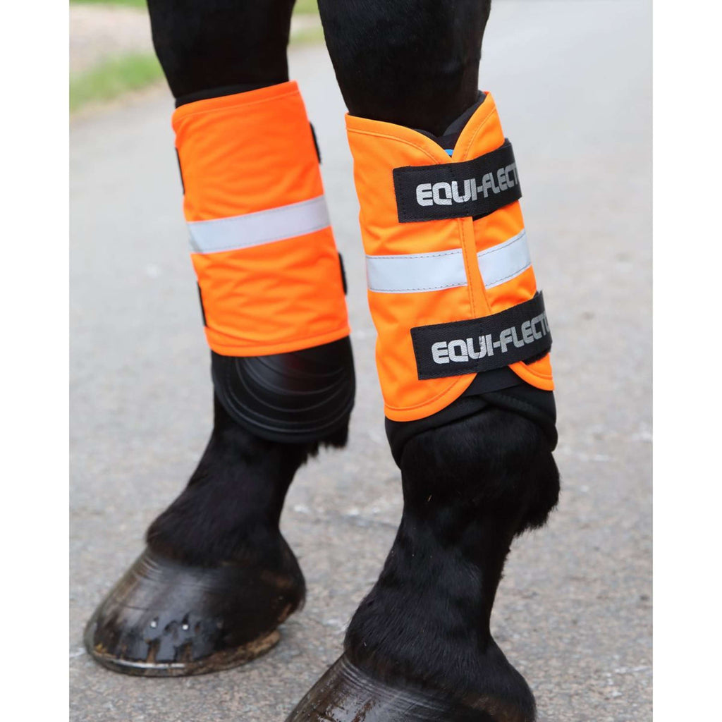 Equi-Flector by Shires Leg Band Reflective Orange