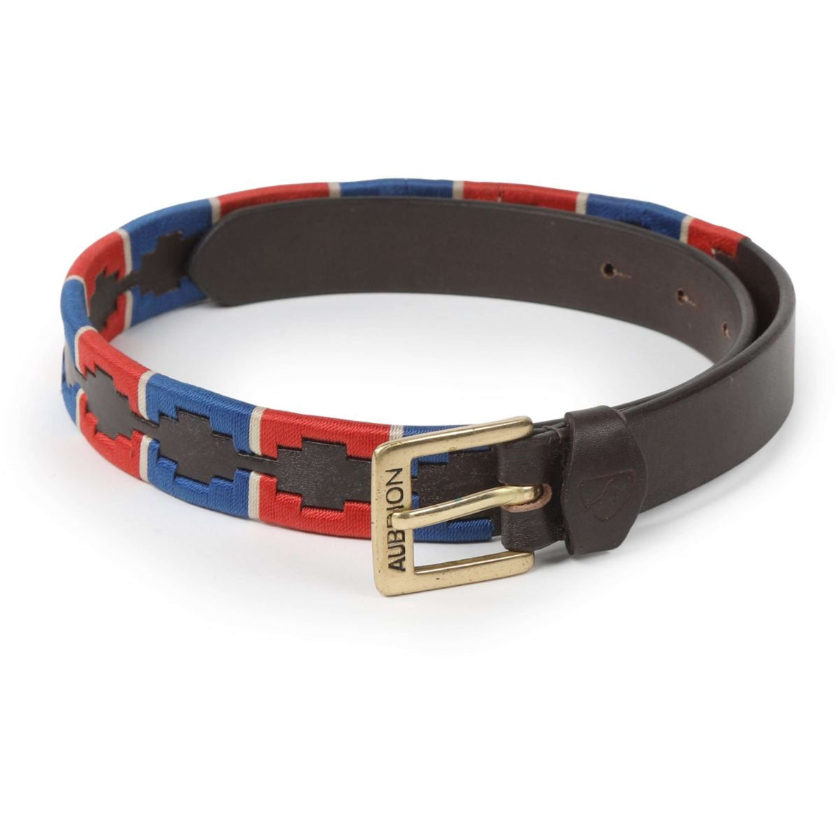 Aubrion by Shires Belt Skinny Polo Navy/Red