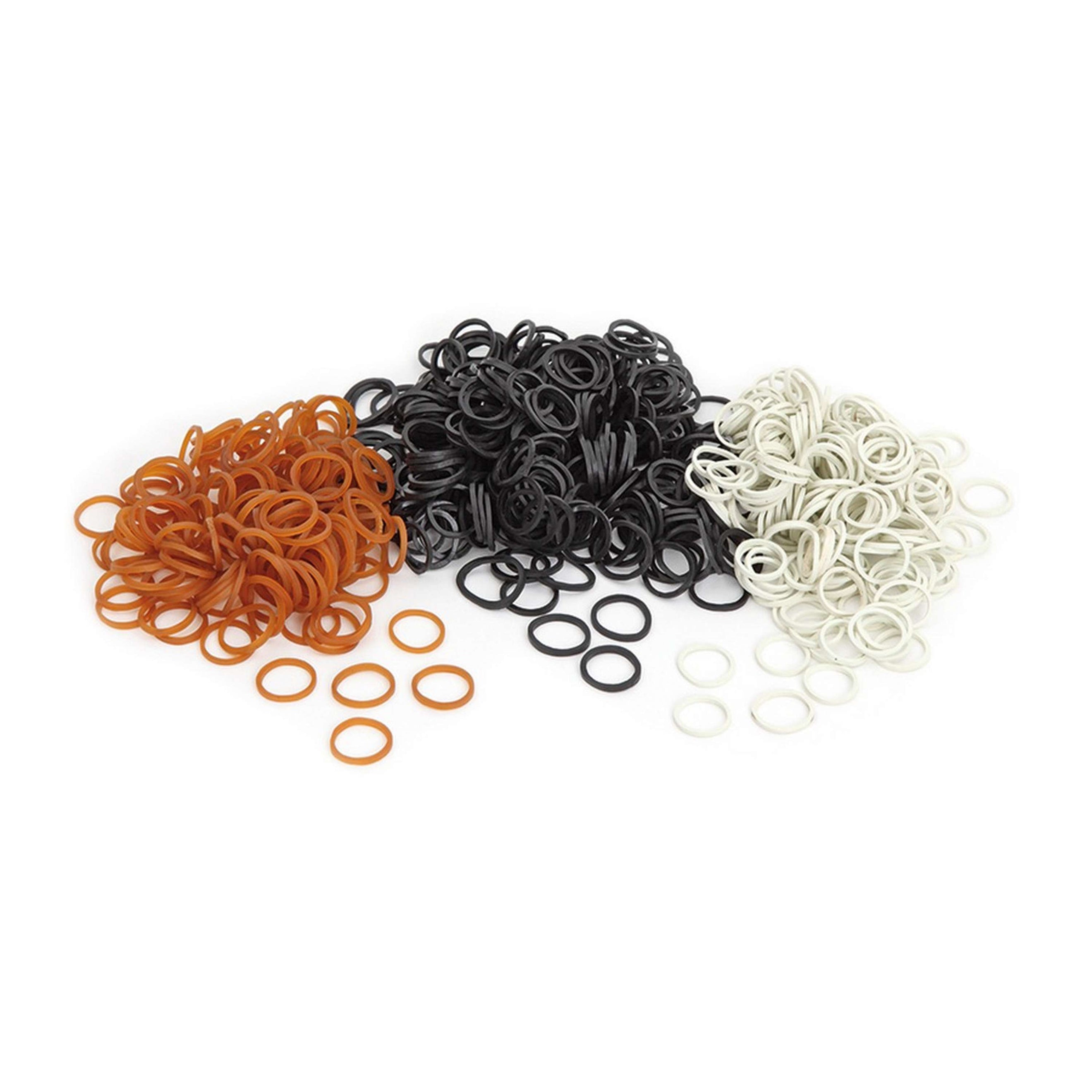 Shires Elastic Bands 500 Pieces White