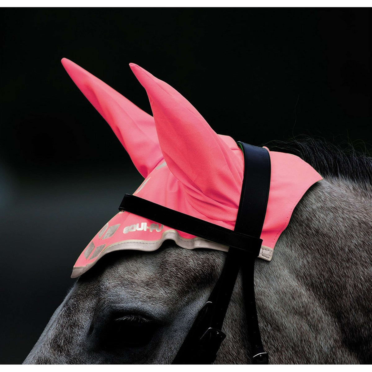 Equi-Flector Ear Net Reflective Fluor Pink