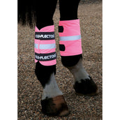 Equi-Flector by Shires Leg Band Reflective Pink