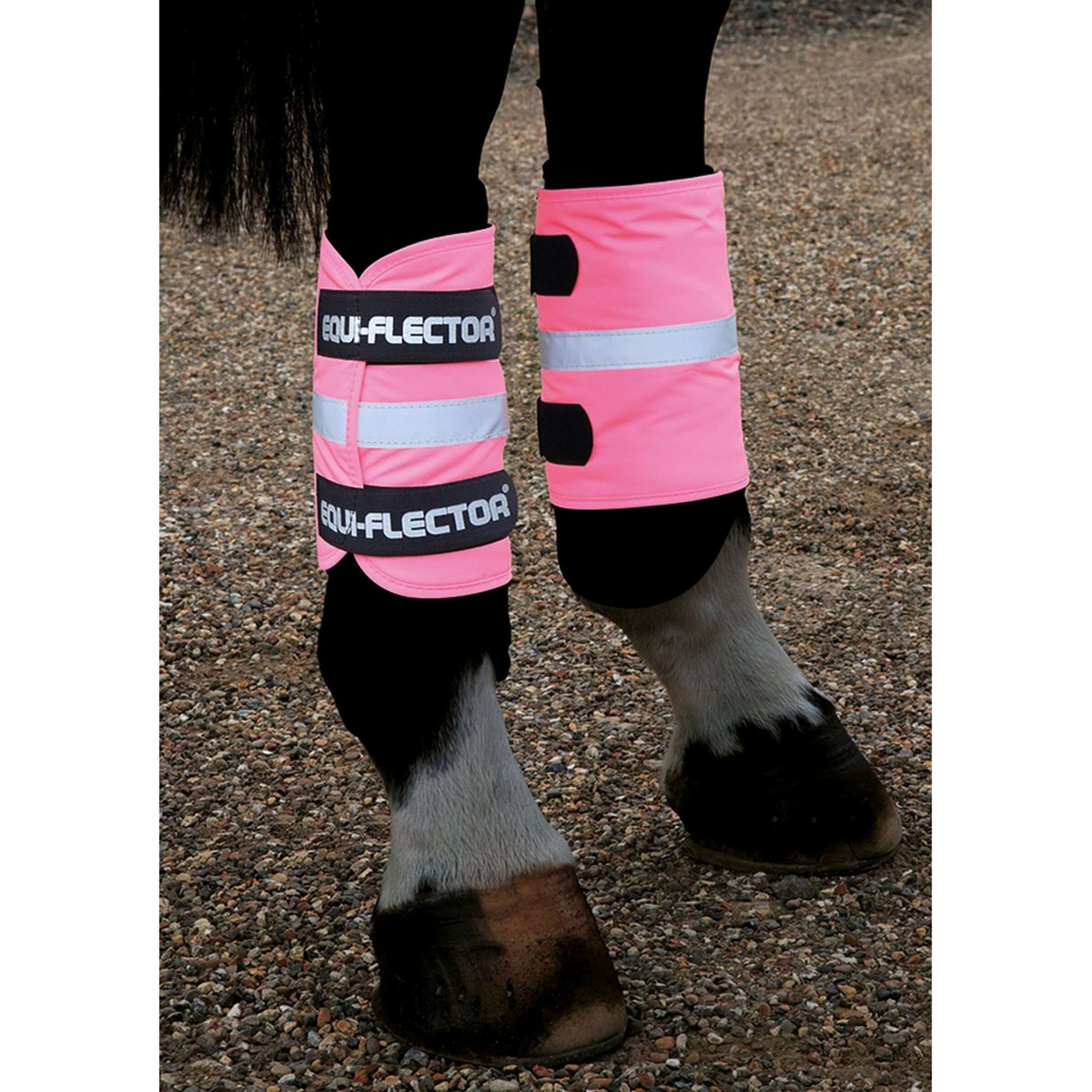 Equi-Flector by Shires Leg Band Reflective Pink